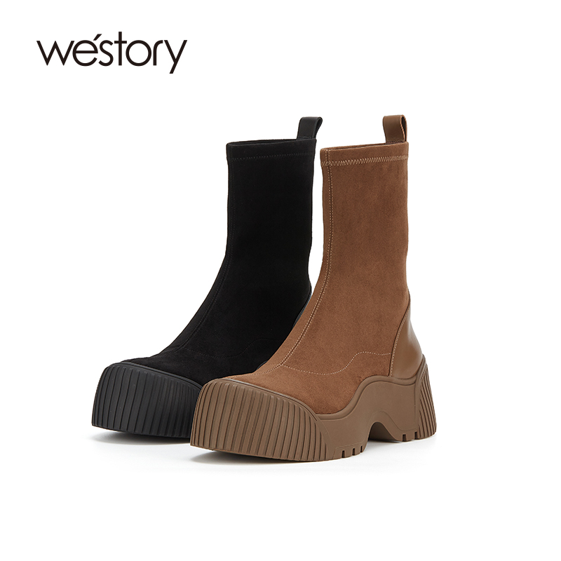 westory休闲时尚弹力靴