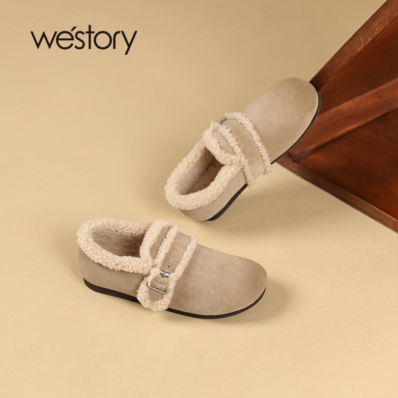 westory加绒勃肯鞋全包秋冬保暖