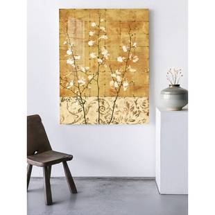 法式中国风花开富贵挂画客厅餐厅植物装饰画入户玄关覆古风挂壁画