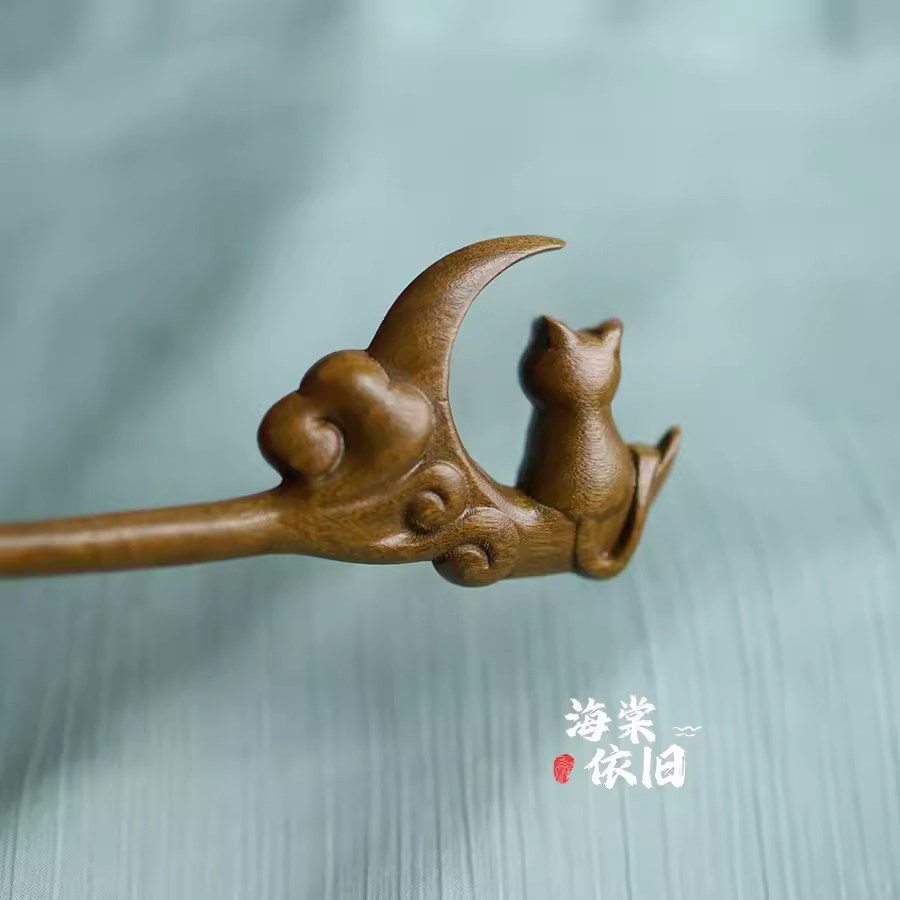 其他发簪檀木新中式盘发发饰图片