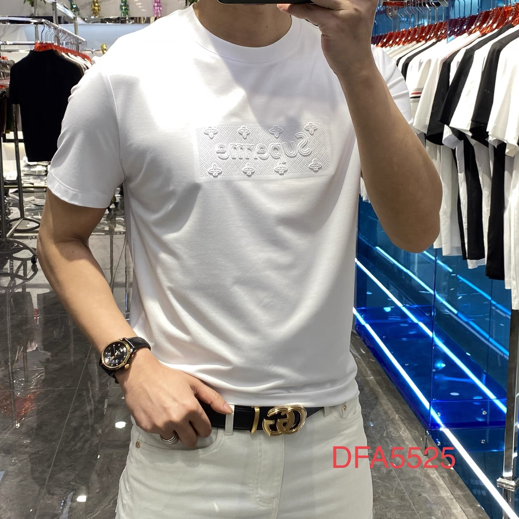 欧洲站男士高档弹力丝光棉薄款短袖T恤夏季新款圆领修身潮牌半袖