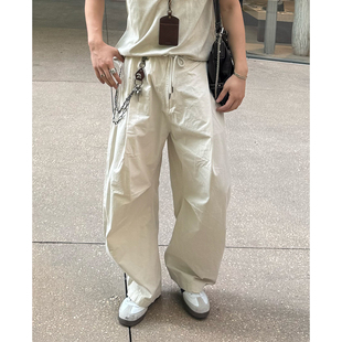 Free Verse白色裤子宽松休闲韩版潮流百搭阔腿拖地长裤新款
