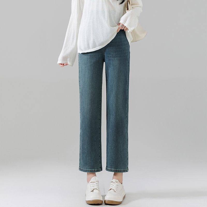 2026春季新款孕妇装牛仔直筒裤时尚百搭孕期外穿高腰小个子九分裤