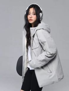 M2025新款户外防水防风滑雪服拆卸连帽冲锋衣羽绒服男款