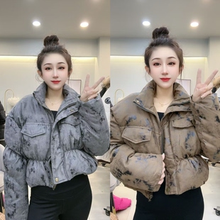 羽绒服女短款 实体店同步款 立领加厚保暖 2025新款 T69125