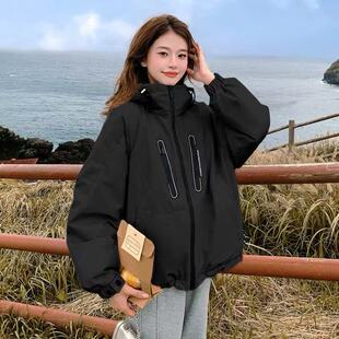 H99380-2025新款冲锋衣时尚休闲连帽羽绒服保暖抗寒