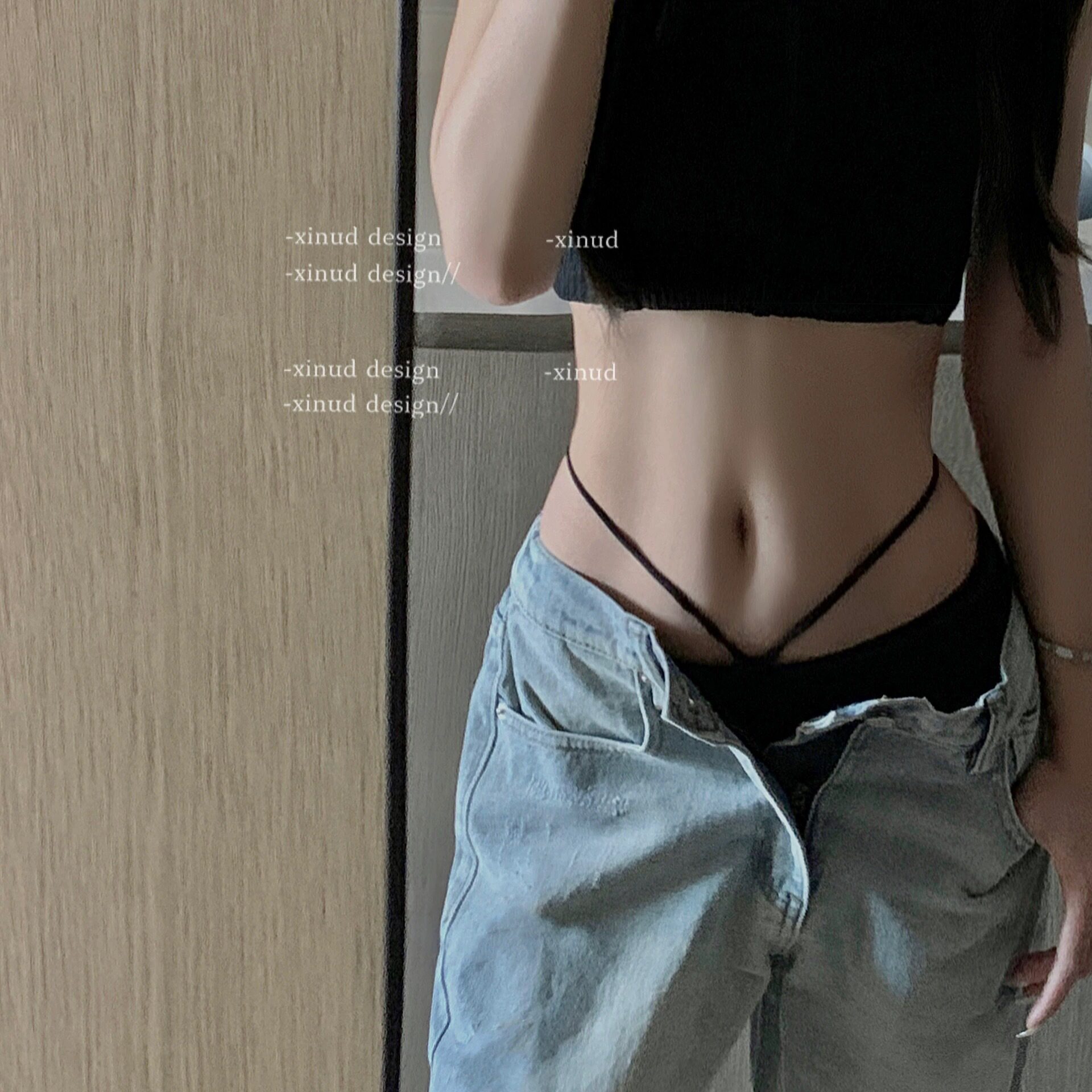 辣妹搭配品* 欧美辣妹性感可高腰冰丝显腰细三角夏季内裤女