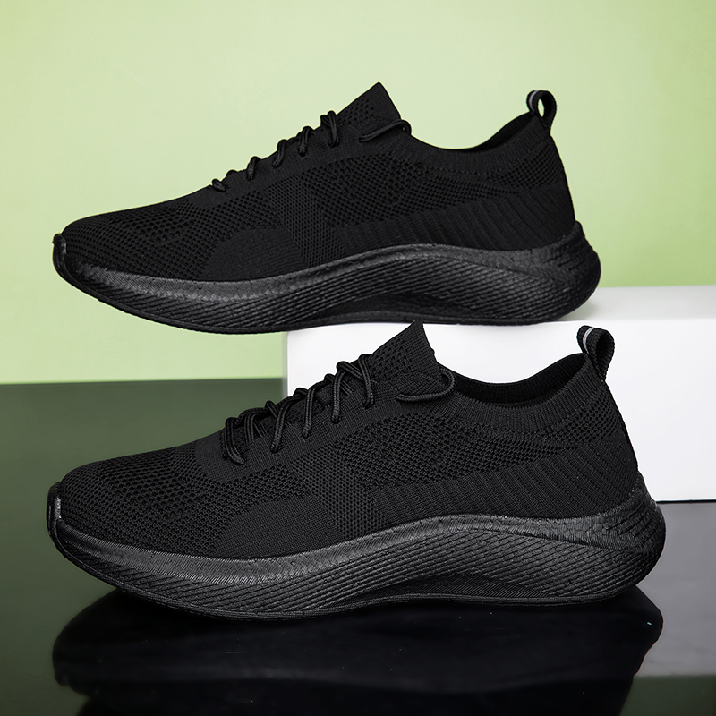 爆米花软底不累脚飞织网面运动鞋