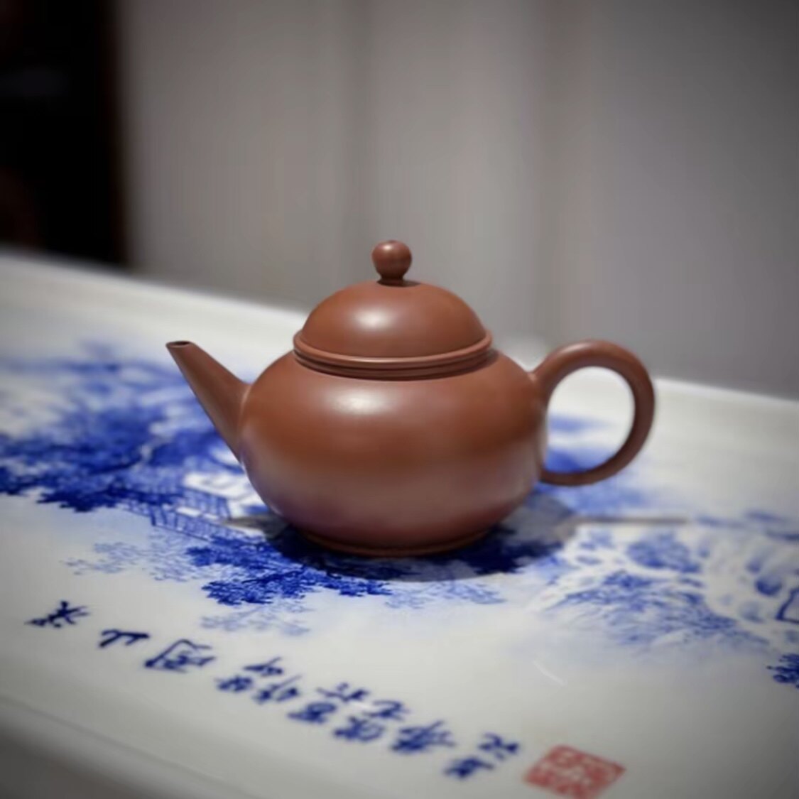 邱桂林 水平壶 潮州手拉壶全手工原矿陈腐朱泥壶 100ml