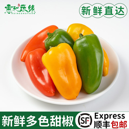 新鲜水果彩椒迷你红黄小甜椒500g