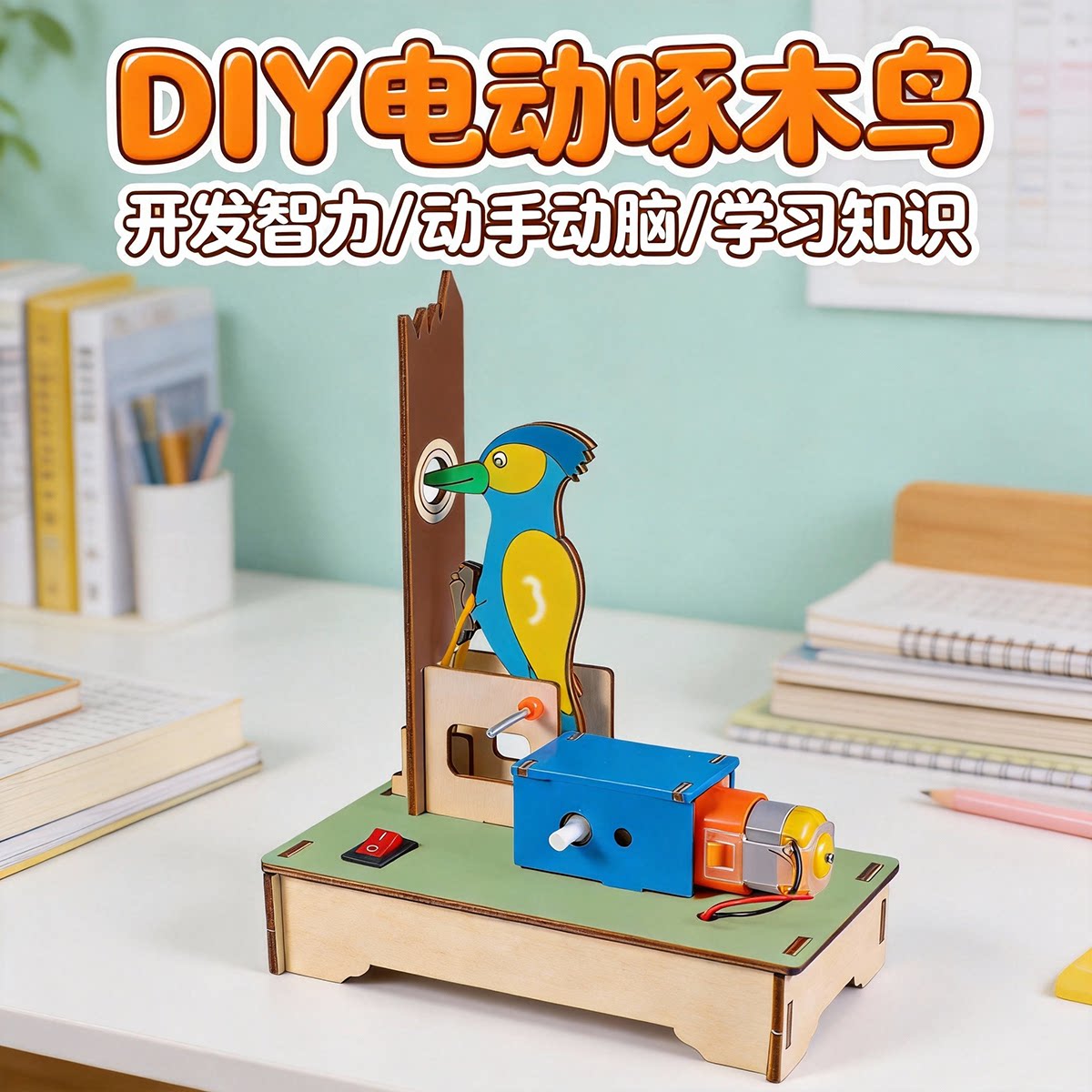 电动啄木鸟手工科技小制作小学生一等奖diy科学实验steam器材料包