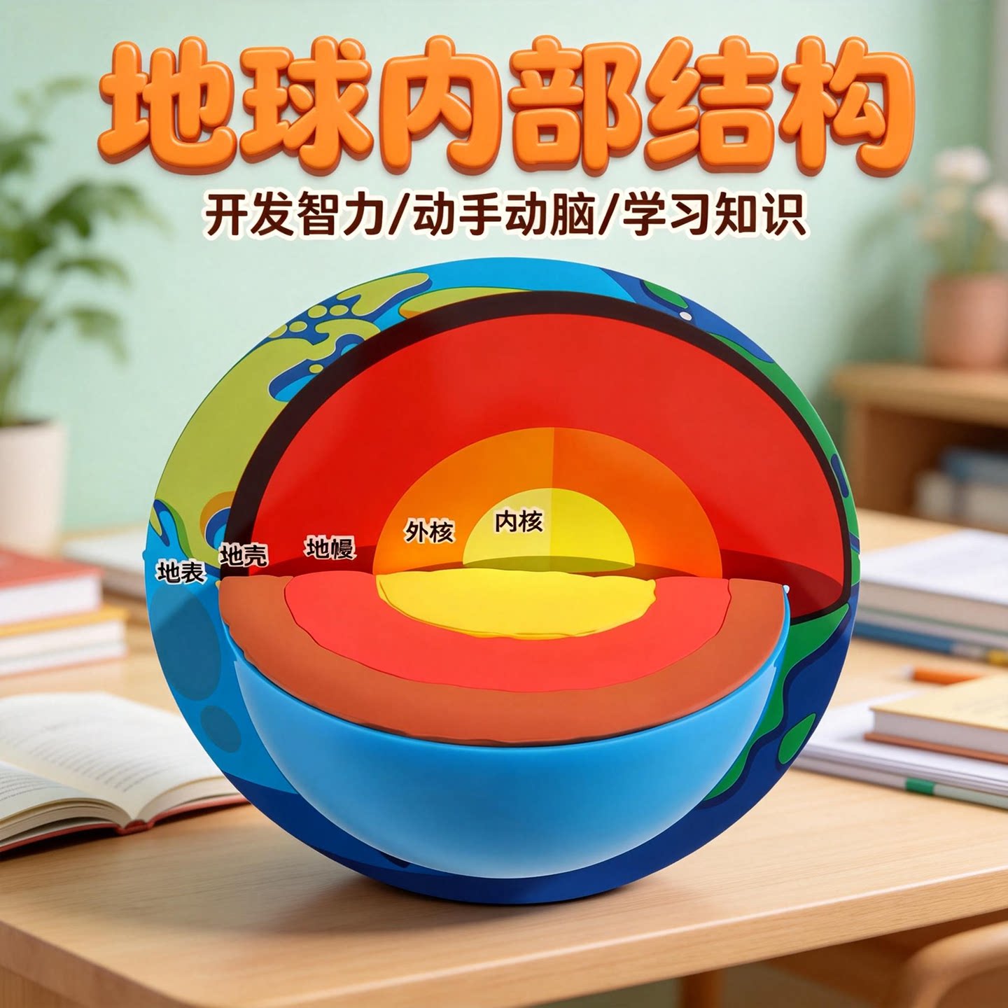 地球内部结构DIY模型儿童手工