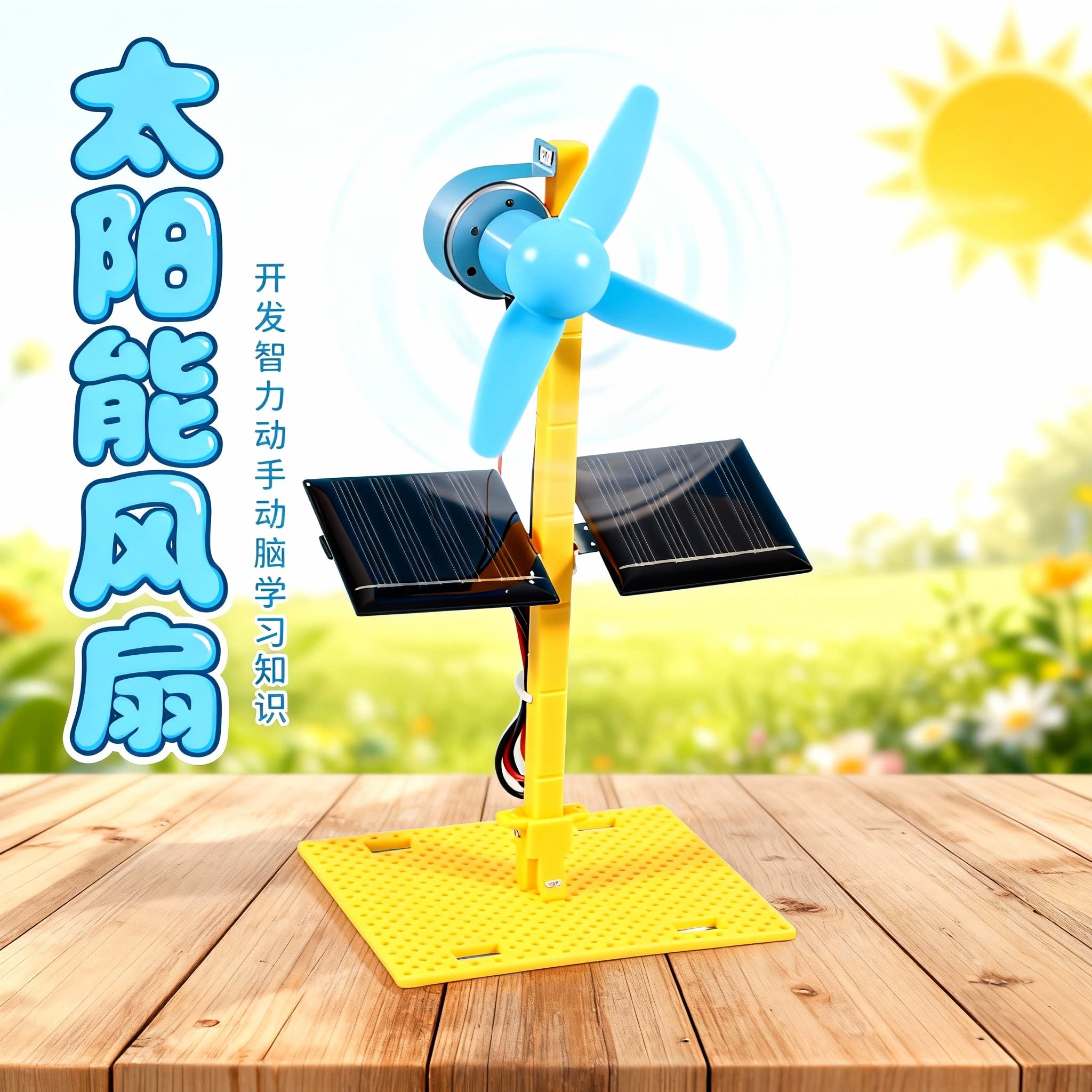 太阳能风扇 儿童科学实验diy科技小制作小学生材料包物理材料教具