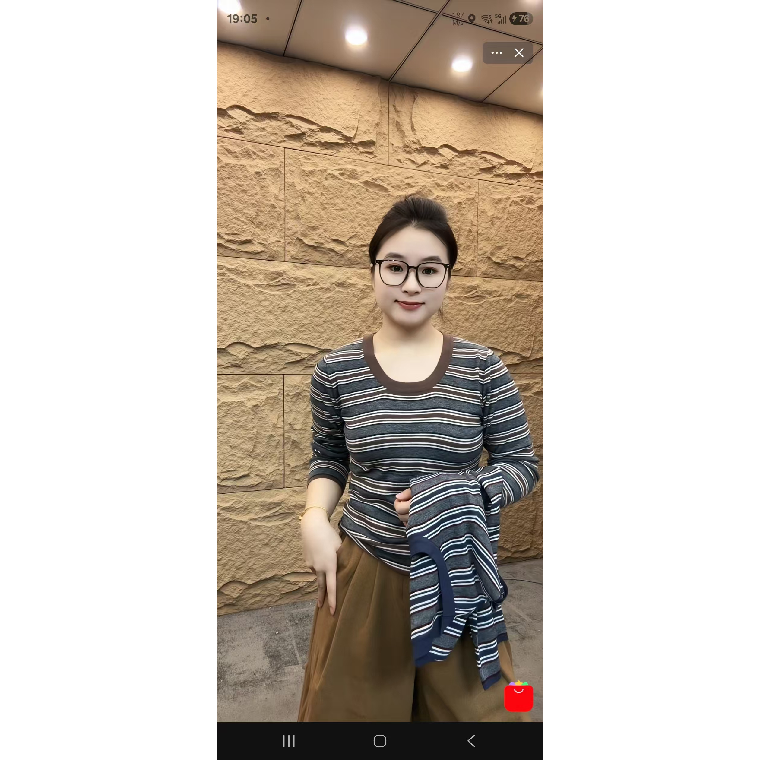 《曼曼专属》 300s戒指rong条纹款长袖