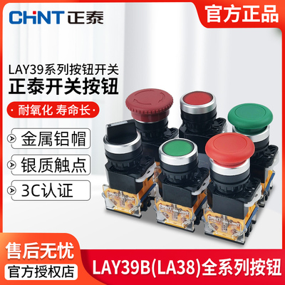 正泰自复位红绿电源开关点动按钮