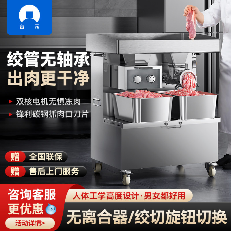 台元商用绞肉机工程款绞肉机多功能304不锈钢强力大功率绞菜机