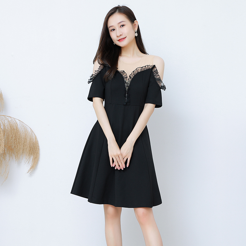 胖mm性感显瘦修身大码时尚女装连衣裙新款2025遮肚名媛小礼服裙夏