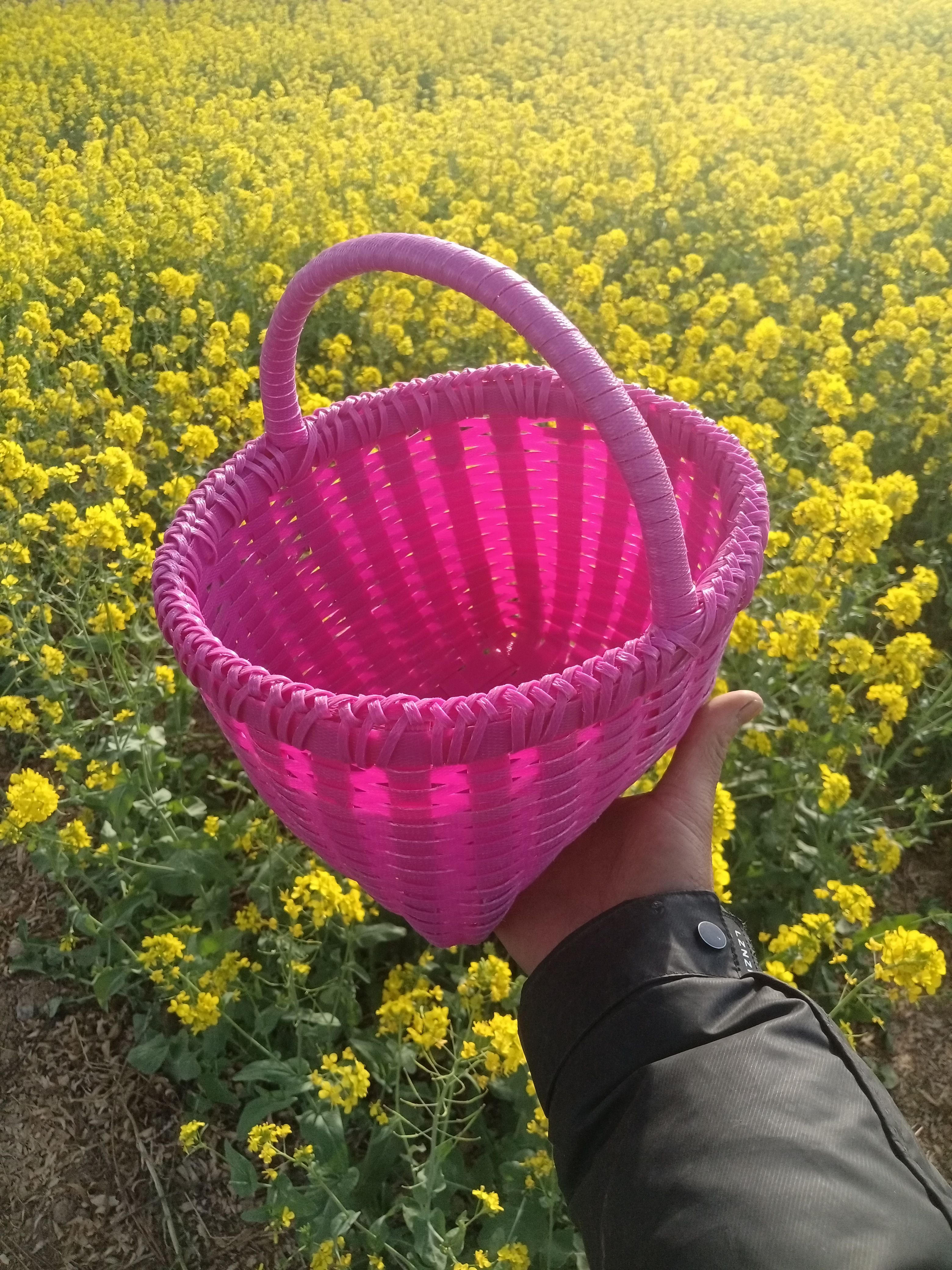 手工编织篮子手提篮水果篮收纳篮手提购物篮洗菜篮子沥水篮编篮子