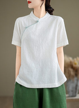 时尚晨练洋气太极服夏装女单件上衣修行禅服女中国风漂亮练功服女