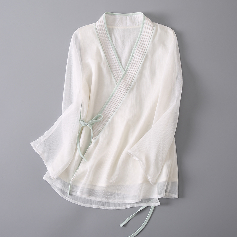 新中式女改良单件太极服上衣女夏季薄款太极拳服装女气功练功服女