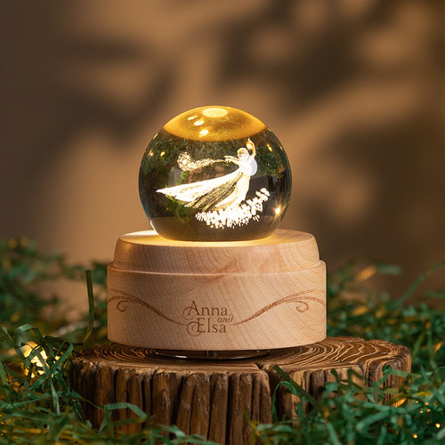 爱莎公主音乐盒水晶球正品