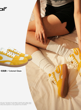 「琉璃黄」DEAF薄底鞋潮流季初冬休闲透气运动鞋男女博主同款跑鞋