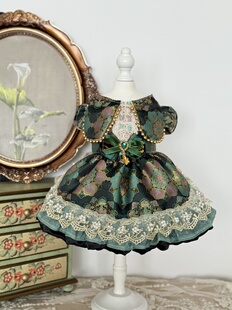 AW晚礼服缎面金珠宠物富贵生日礼服上镜金吉拉猫咪柯基马尔济斯裙