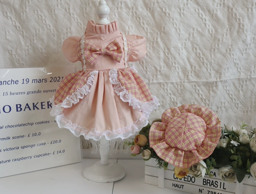 Оу ПЭТ розовой порошок пыльца юбка корейская маленькая измельченная хлопковая принцесса кошка, собачья одежда для собак весна и лето Малзис