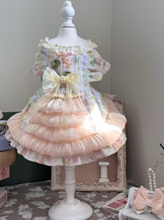 AW薇薇宠蜜桃香氛猫咪甜美精致流光纱裙小鹿犬柯基百搭精致高定服