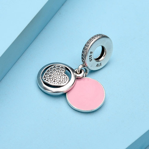 现货潘多拉pandora  忠诚之心珐琅串珠792149EN24