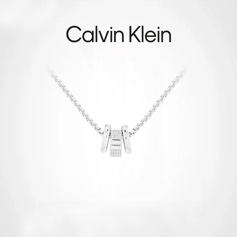 Calvin Klein/凯文克莱官方正品CK永恒小蛮腰转运镶钻项链女