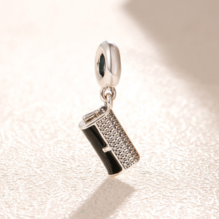 Pandora潘多拉 黑色925纯银DIY手链珠子串饰女792155CZ