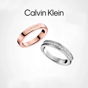 Calvin 轻奢简约恋爱生日礼物 Klein满天星ck情侣戒指男女小众时尚
