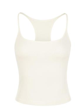 CyNi 美式基础百搭工字无袖背心上衣女修身通勤显瘦外穿别致好搭o