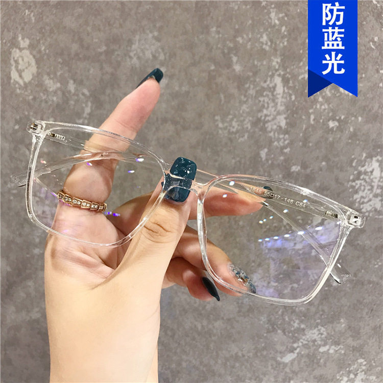 日本cherrykoko防蓝光简约方形眼镜框新款ins潮流平光镜男女