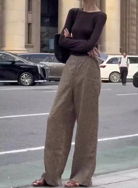 日系cherrykoko60530夏季新款时尚薄款长袖防晒上衣高腰直筒裤女