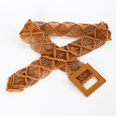 编织波西米亚宽腰带女配裙子休闲复古民族风装 饰腰封收腰皮带配饰