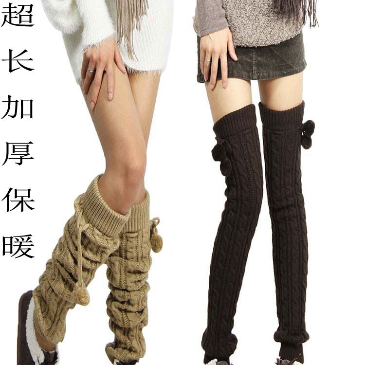 日韩秋冬加厚保暖粗毛线袜套女加长麻花过膝堆堆袜靴套高筒脚腿套,女士内衣/男士内衣/家居服,长筒袜,淘宝优惠券,粉丝福利购,淘宝优惠卷