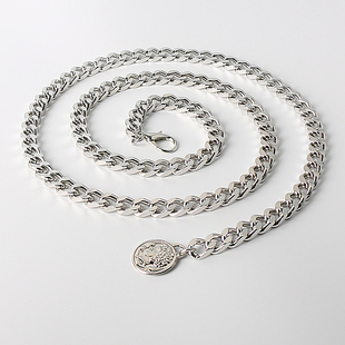 金属腰带女夏配裙子时尚 饰连衣裙收腰加长链条配饰 百搭毛衣腰链装