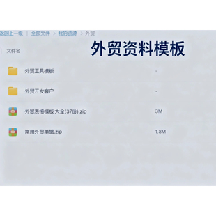 出口清关文件模板 外贸资料全套 报关单+发票+装箱单合集