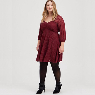 重磅蕾丝长款 七分袖 连衣裙 福利多多180斤200斤胸围120cm大码 特价