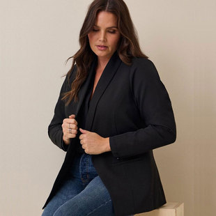 西服式 140 胖MM宽松通勤休闲秋冬开衫 女装 外套合辑 200斤外贸大码