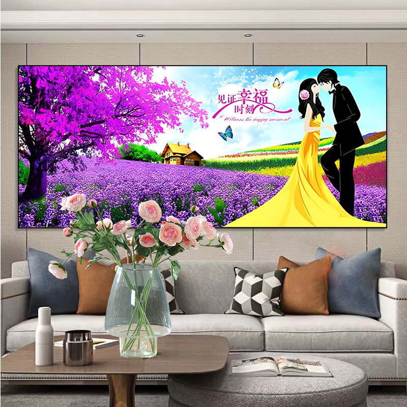 新款十字绣浪漫婚礼幸福时刻情侣结婚满绣卧室客厅现代简约手工绣