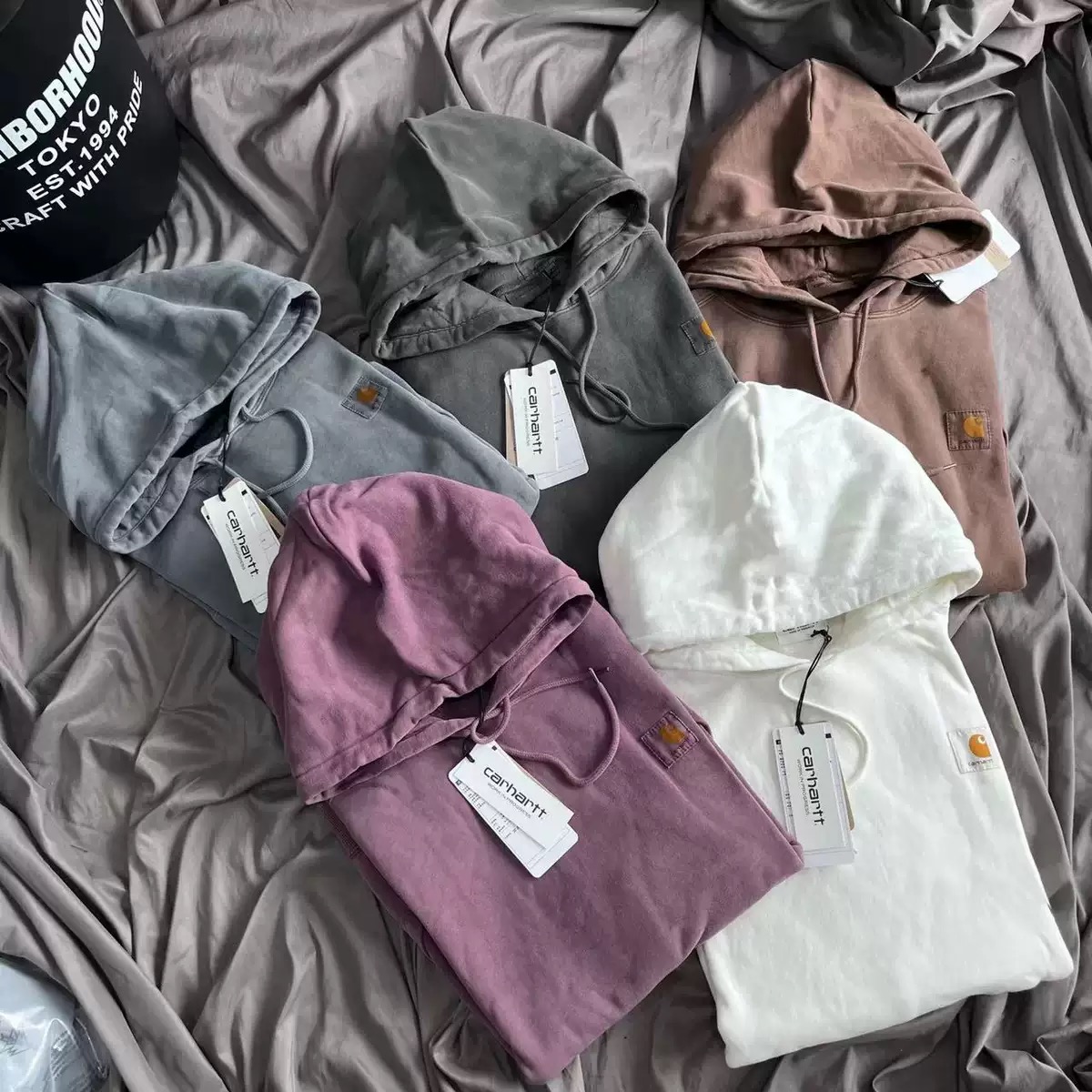 美式复古水洗连帽卫衣CRHT款式大码男女款帽衫