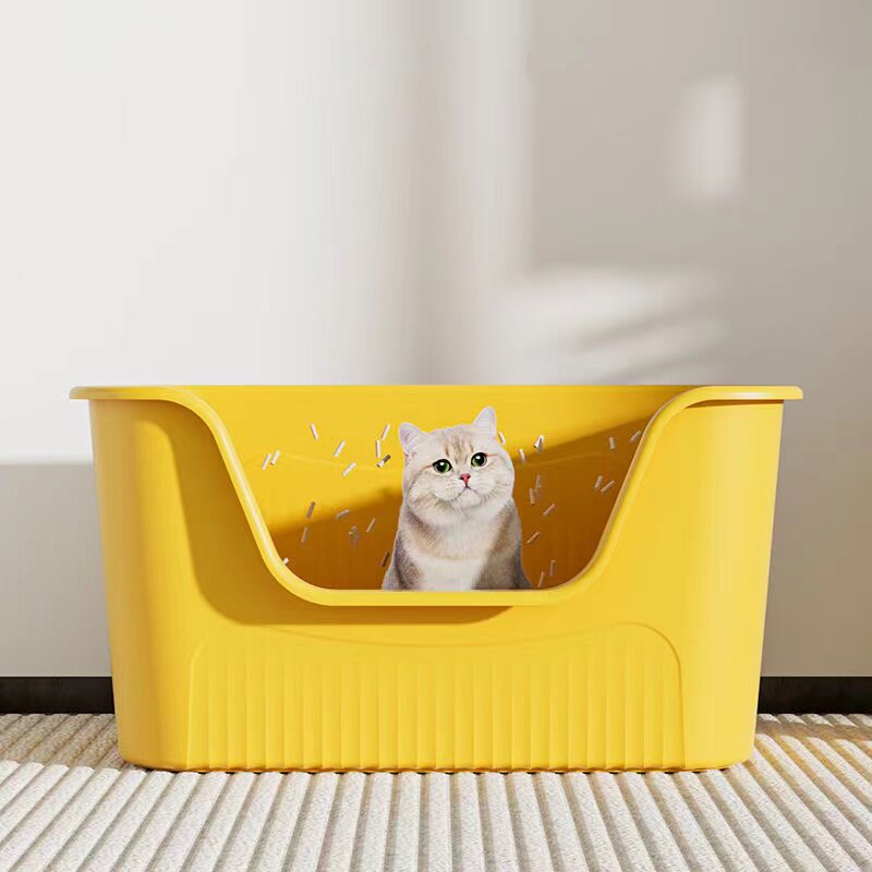 宠物用品超大号开放式防外溅猫厕所特大号猫沙盆子半封闭猫砂盆