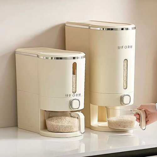 uforu 米桶20斤食品级密封防虫防潮米缸厨房按压出米夹缝式米桶箱