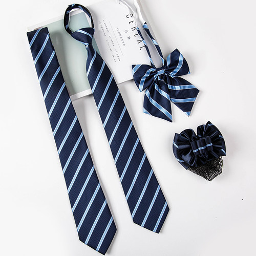 蔓露卡JK领花银行领带懒人领带