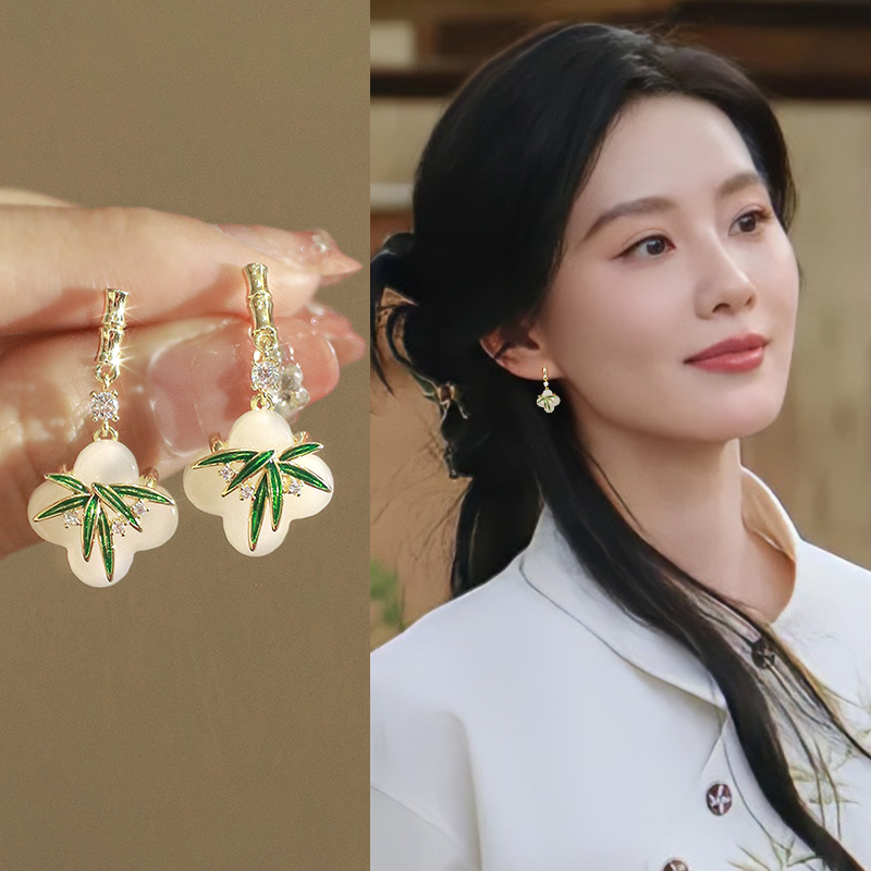 新中式耳环小众设计感