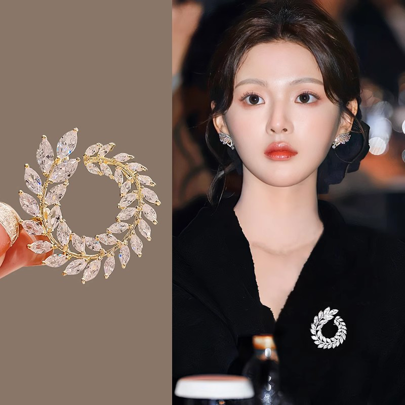 小众时尚独特橄榄叶胸针