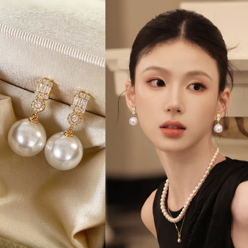 金色珍珠款蚊香盘耳夹无耳洞